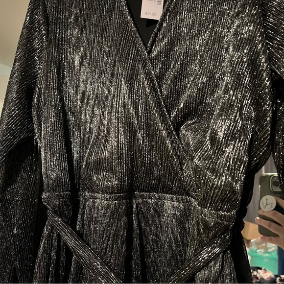 NWT Maurice’s Metallic Wrap Dress - Picture 3 of 5